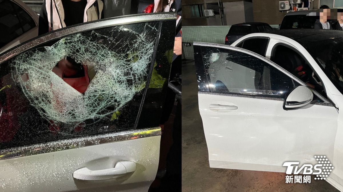 為討債怒攔車!台中球棒猴堵人對方溜了 街道追逐砸爆賓士