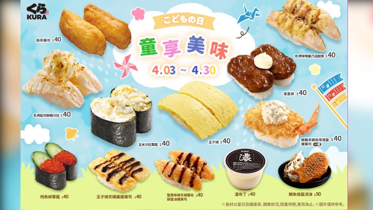 藏壽司12款孩子愛的熱銷品限時賣。(圖/業者提供)