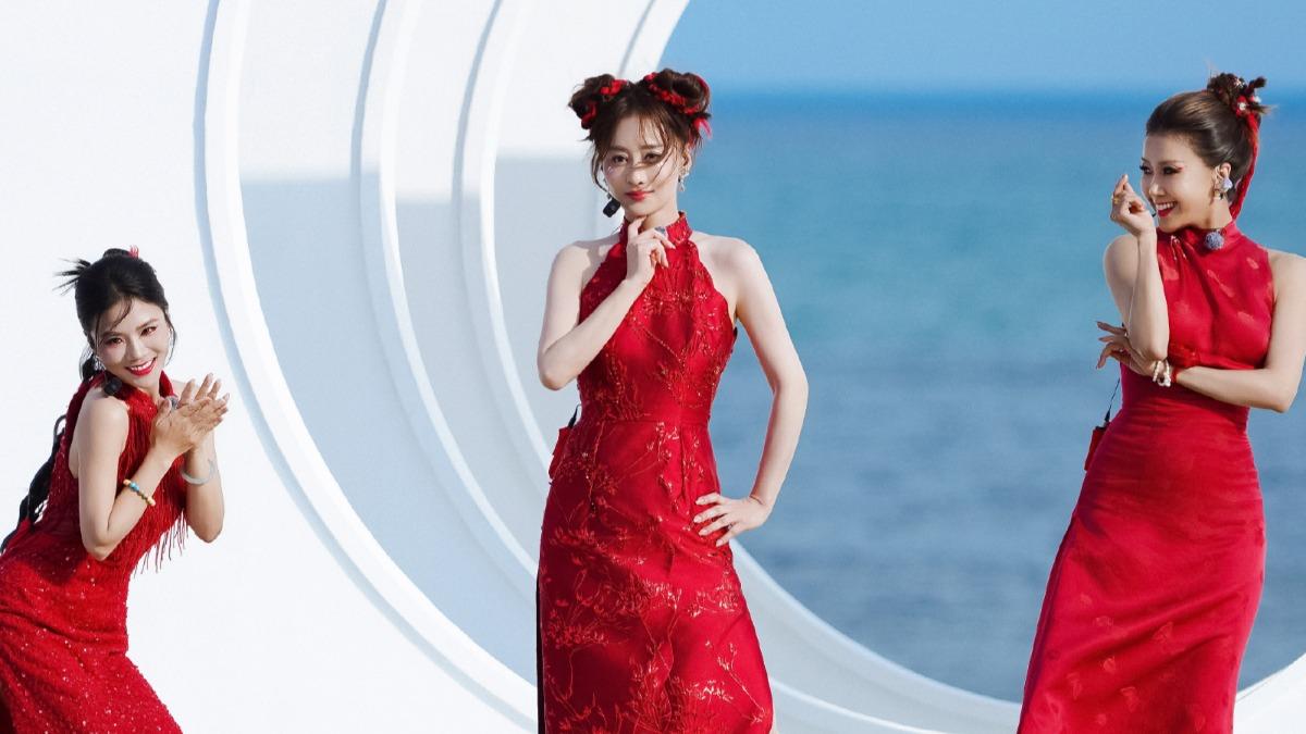 陳德容（圖中）一公表演就當眾發脾氣。（圖／翻攝自《乘風2025》微博）