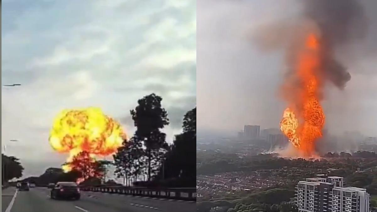 馬來西亞天然氣管爆炸!驚人火煙直竄天際 已30人傷