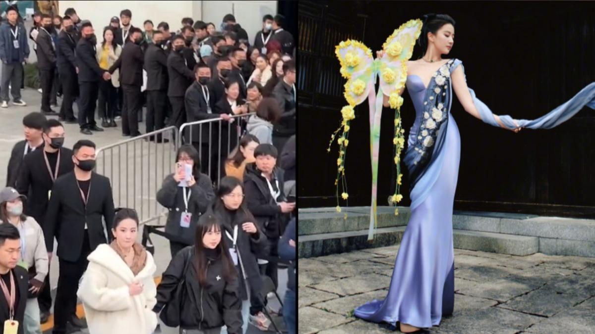 劉亦菲來了!整排保安轉頭看呆 網看近照驚喊:面相變了