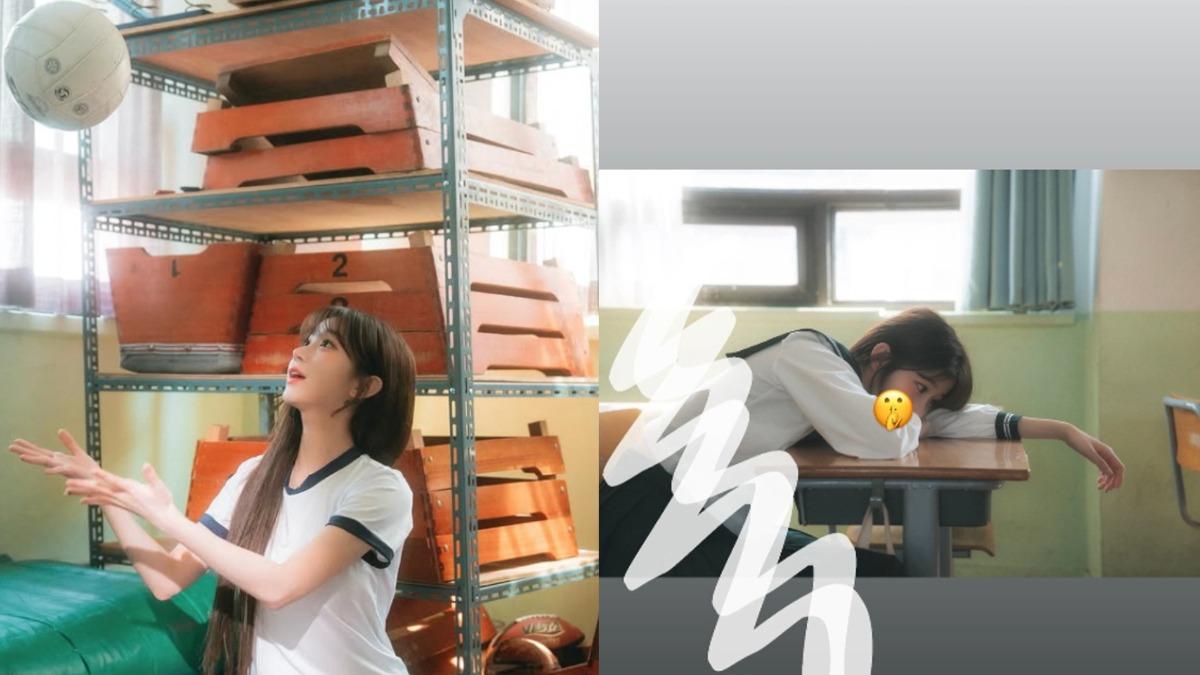 李珠珢打扮成高中少女。(圖/翻攝自0724.32 IG)