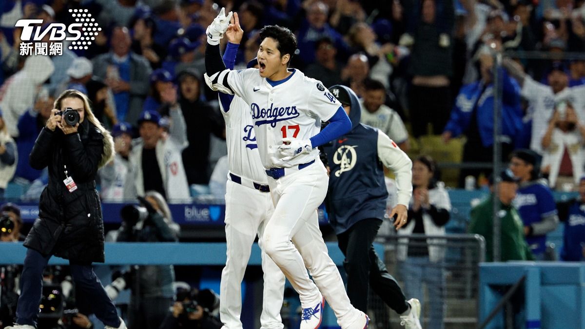 大谷翔平今日敲出再見全壘打,幫助道奇完成開季8連勝。(圖/達志影像美聯社)