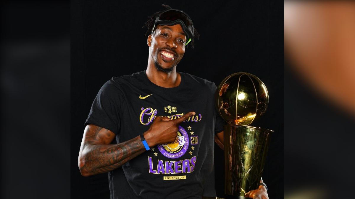 霍華德2019-2020賽季幫助洛杉磯湖人奪冠。(圖/翻攝自X@LakersDailyCom)