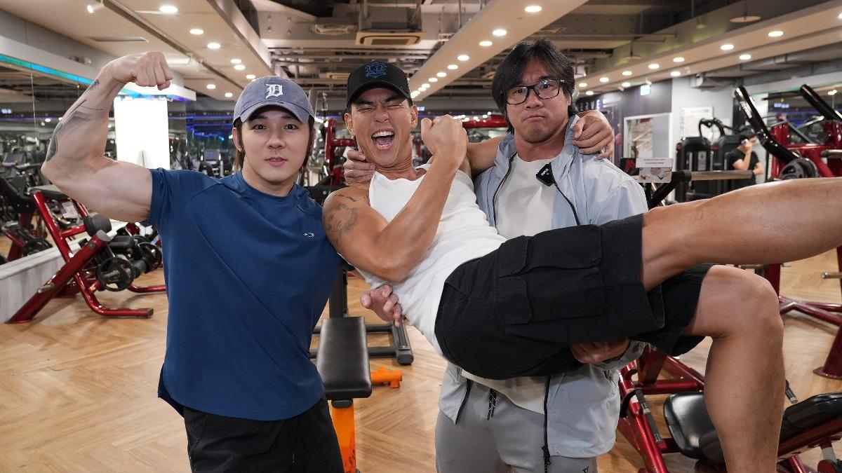 張傑、柯有倫、許家豪宣傳「Muscle Star自然之星」。(圖/自然之星提供)
