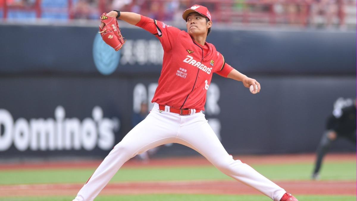 王維中今日投5局無失分,僅被擊出2支安打,投出5次三振。(圖/味全龍提供)