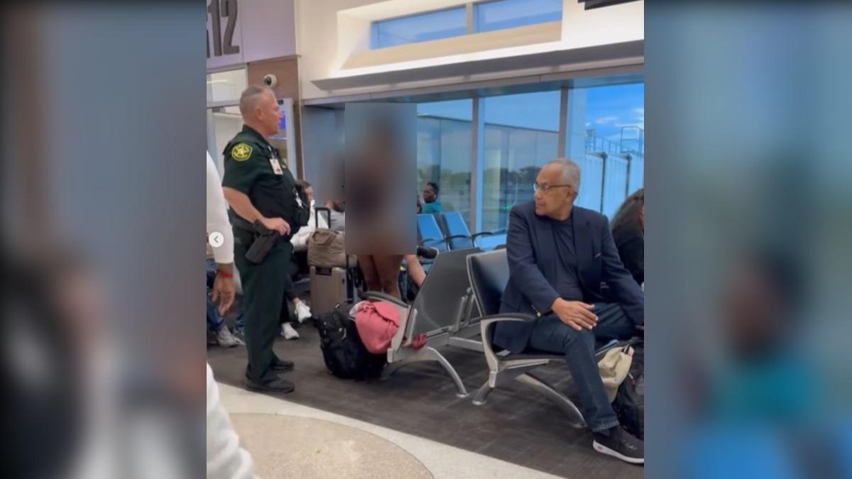 警方到場平息鬧劇。(圖/翻攝自 IG onlyinfloridaa)