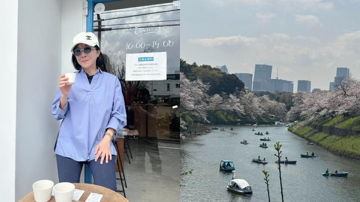吳淡如正在日本愜意賞櫻。(圖/翻攝自吳淡如臉書)