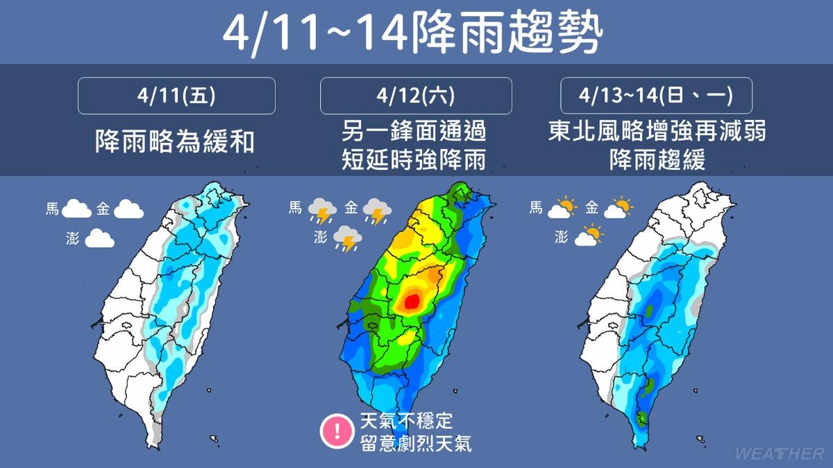天氣-明天的天氣-天氣預報-一週天氣-明日天氣-氣象署-鋒面