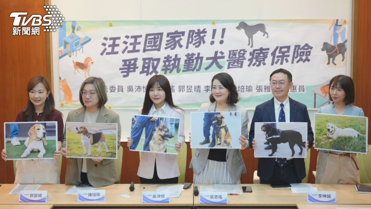 保護汪汪國家隊!綠委為252隻護國神犬爭取「執勤醫療保險」
