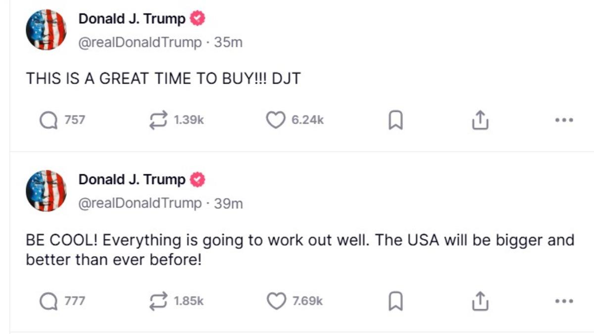 圖／翻攝自真實社群@realDonaldTrump