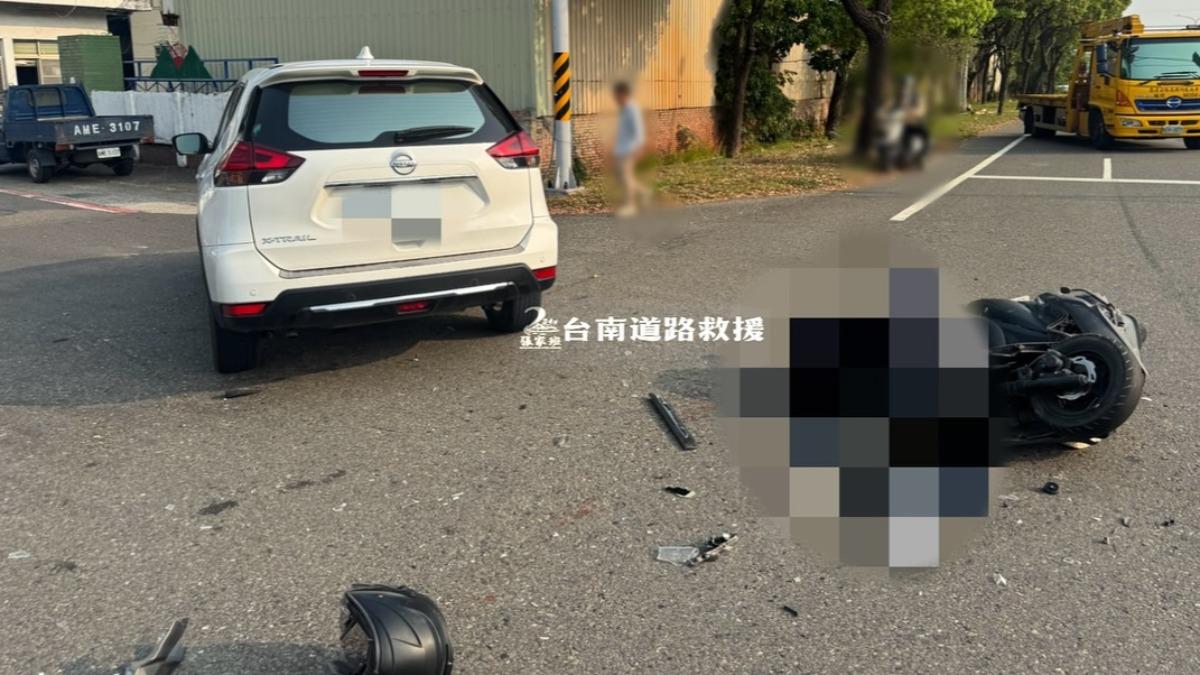 台南市新市區昨日上午發生一起死亡車禍。(圖/翻攝自臉書「台南道路救援張家班」)