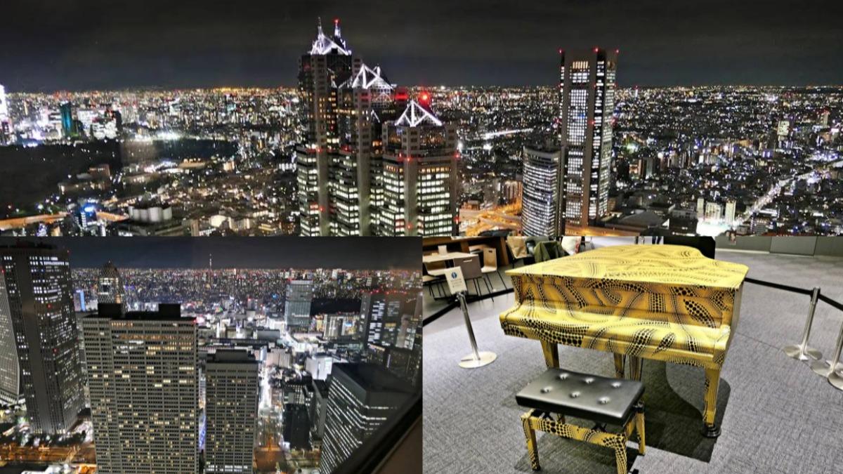 免費的市景觀景台：東京都廳展望台45樓。（圖／「慢慢與Byron的旅行泡泡」提供）