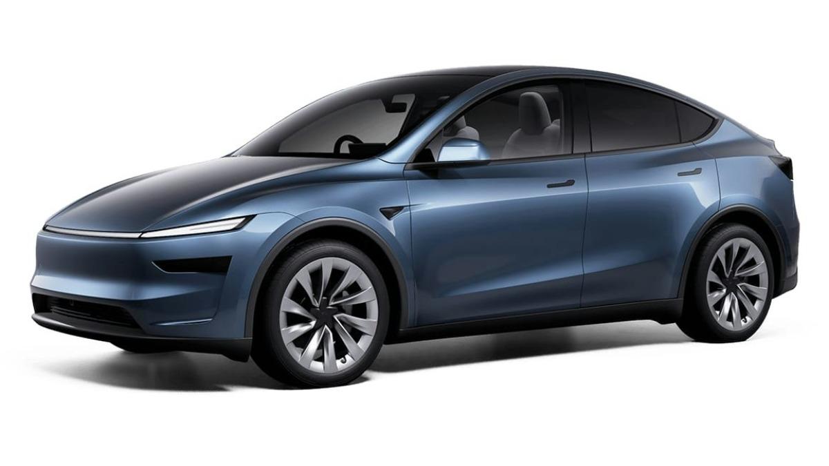 新版Model Y冰川藍 (圖/翻攝自Tesla)