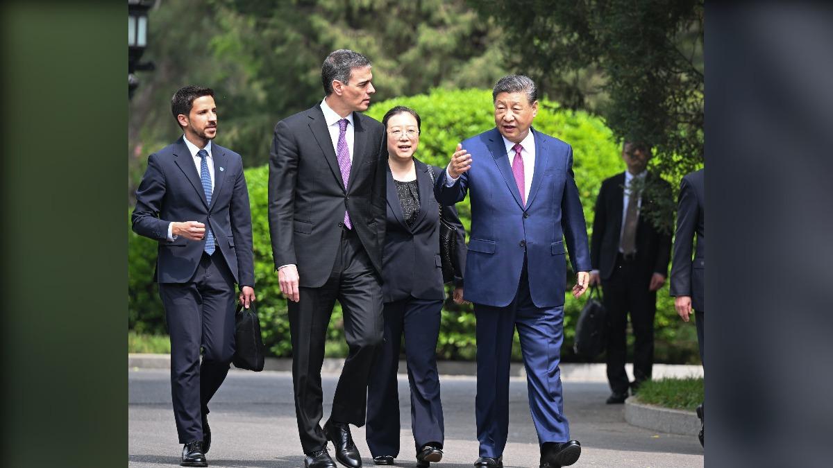 西班牙首相桑切斯(Pedro Sánchez)剛結束對越南的國是訪問,旋即轉往中國,與大陸國家主席習近平會晤。(圖/大陸外交部)
