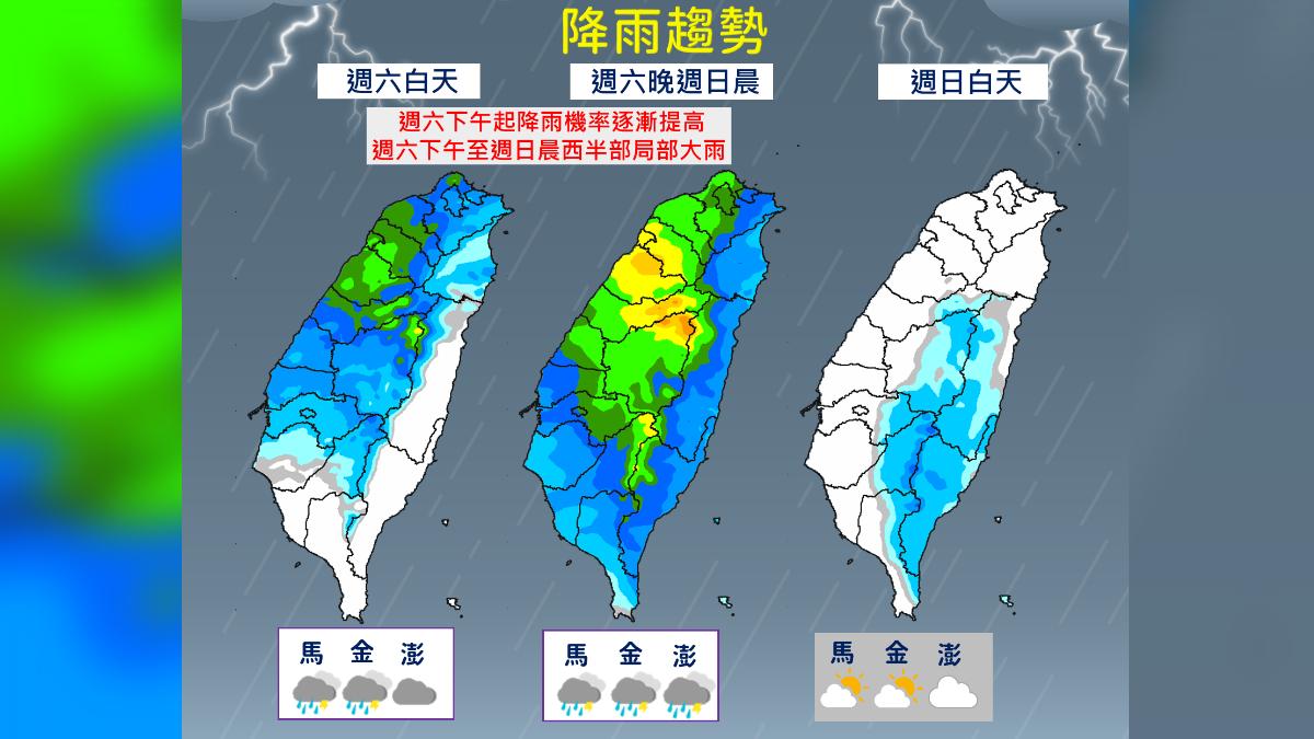 天氣/今最高溫台南玉井34.3度 明鋒面通過北部易短時強雨