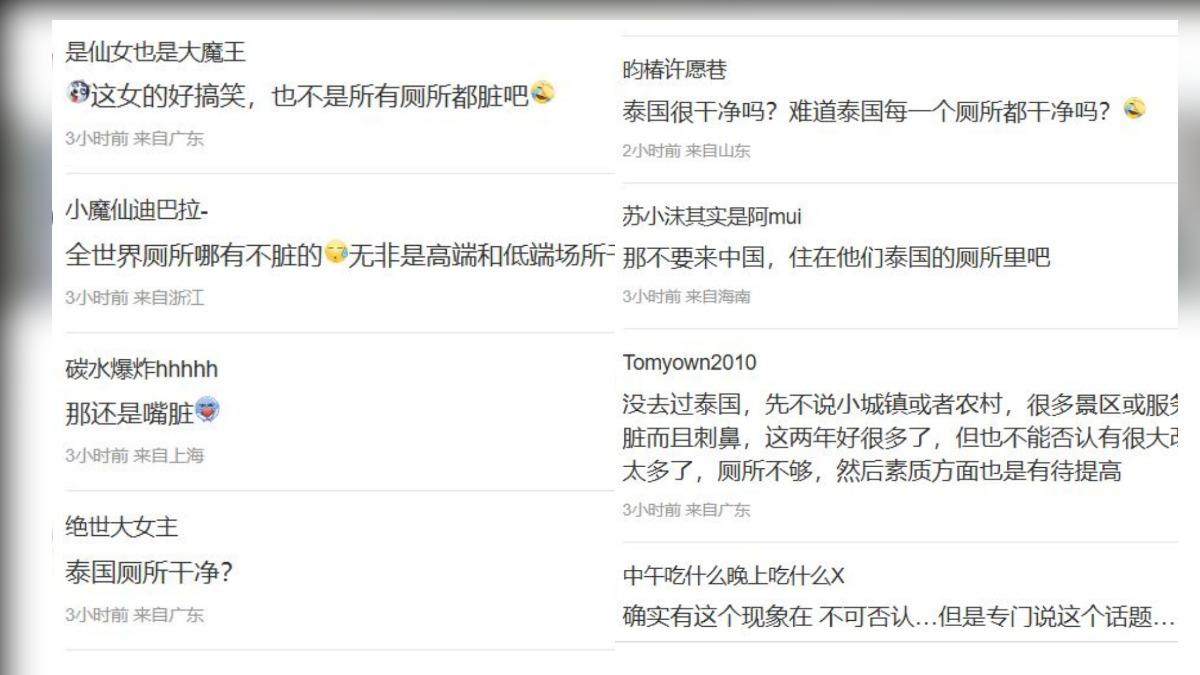 中國網友留言反駁。(圖/取自微博)
