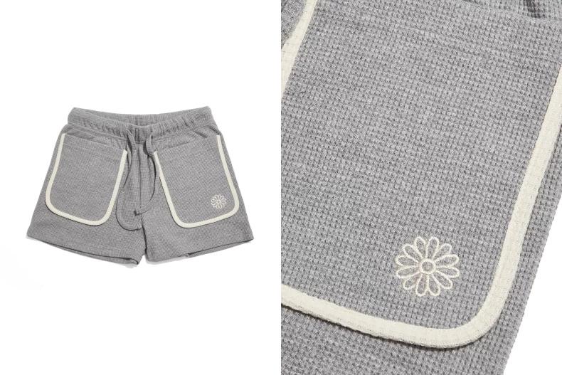 台灣限定開幕單品:小雛菊刺繡短褲。(圖/Mardi Mercredi官方)