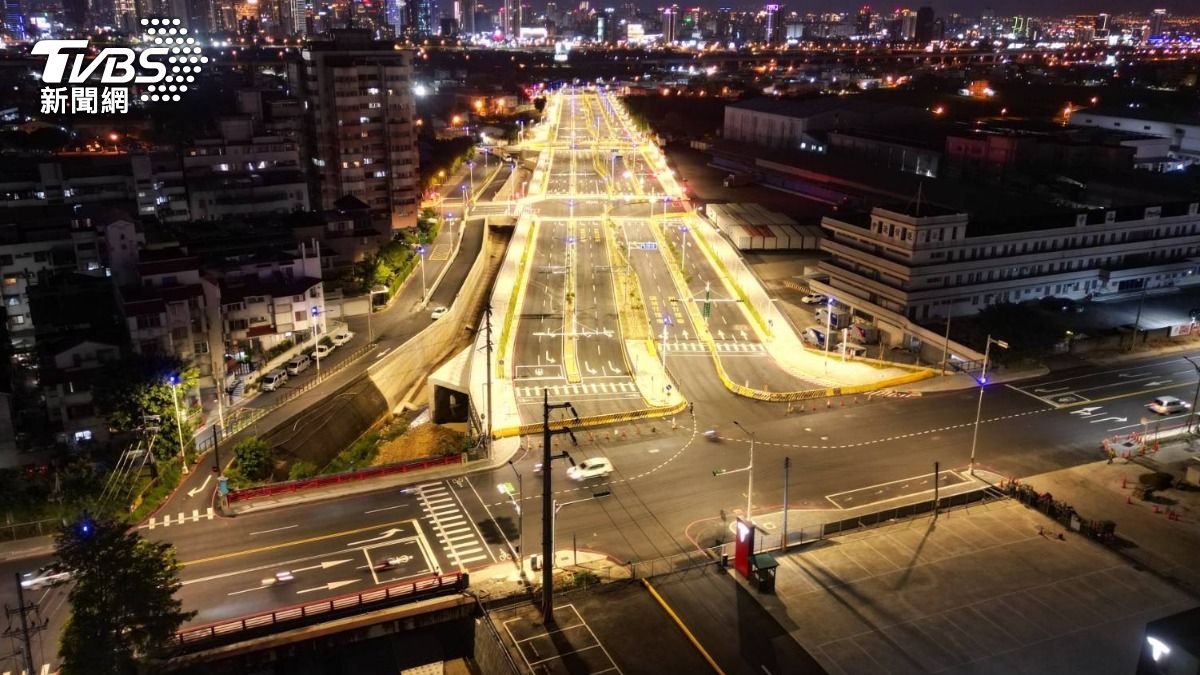 台中「市政路延伸工程」，第1標已於日前順利完工。（圖／台中市政府提供）
