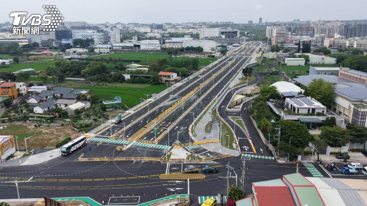 台中「市政路延伸工程」,第1標已於日前順利完工。(圖/台中市政府提供)