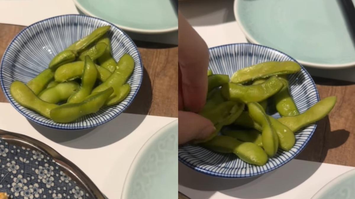 毛豆小菜「整盤全是空殼」!客人崩潰喊噁心 日料店道歉了