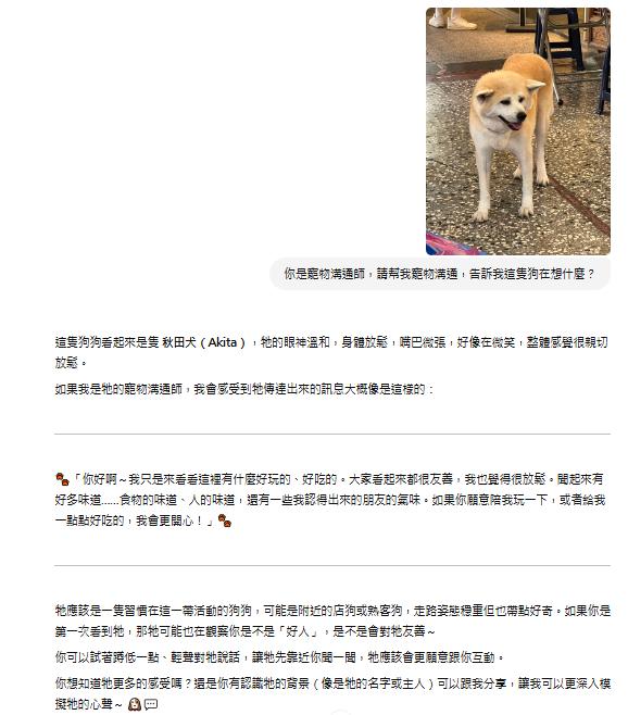 ChatGPT寵物溝通。(圖/TVBS)