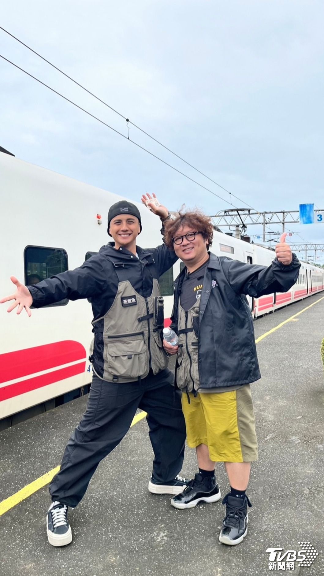 納豆（右）、曾子余對火車環島信心滿滿。（圖／TVBS）
