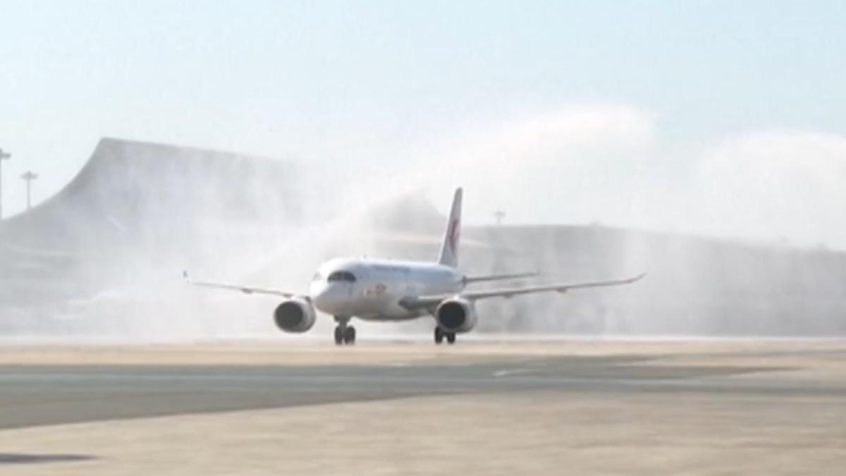 傳陸禁購波音客機 「國產」C919填補空缺(圖/CCTV+)