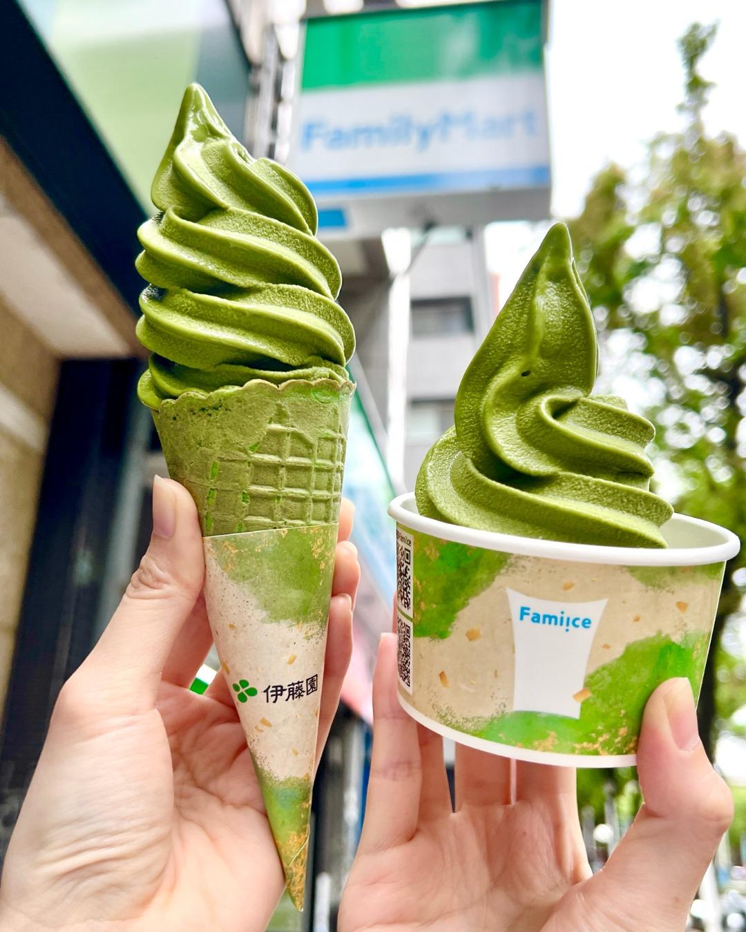 全家霜淇淋買一送一，必吃新口味「伊藤園抹茶霜淇淋」。（圖／翻攝自IG@ familymart_tw）