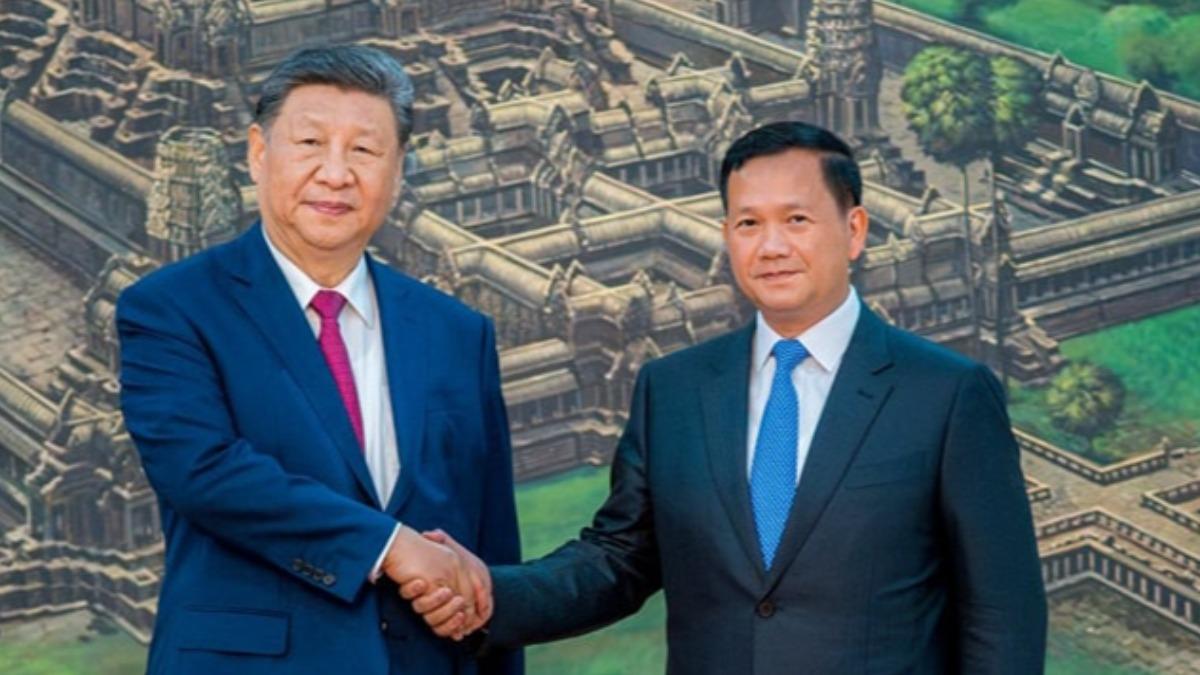 習近平會柬埔寨首相洪馬內。（圖／翻攝自Hun Manet臉書）