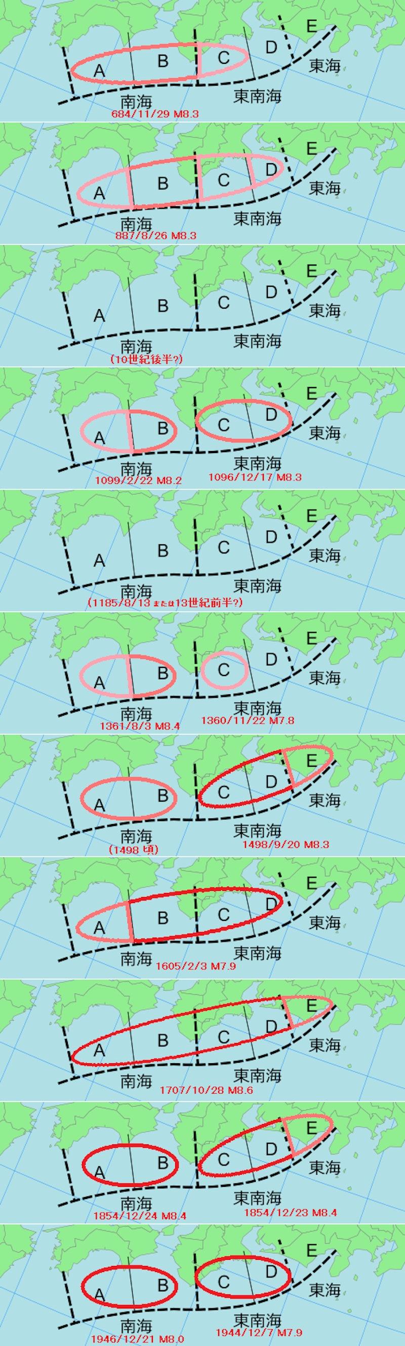 南海海槽5個區域。(圖/香港大學地球科學系助理教授劉昕提供)