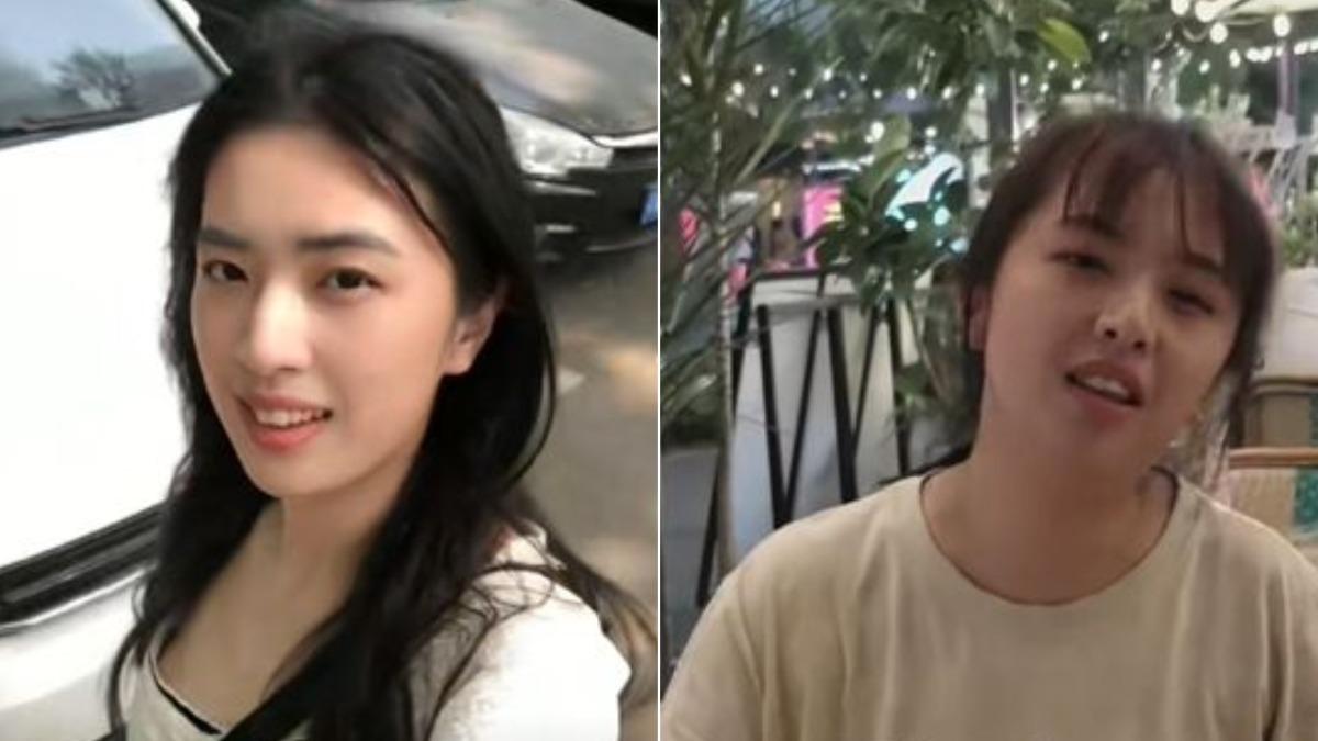 劉姓女子瘦身後「撞臉王祖賢」。（圖／翻攝自抖音@熱乾麵下的細粉）