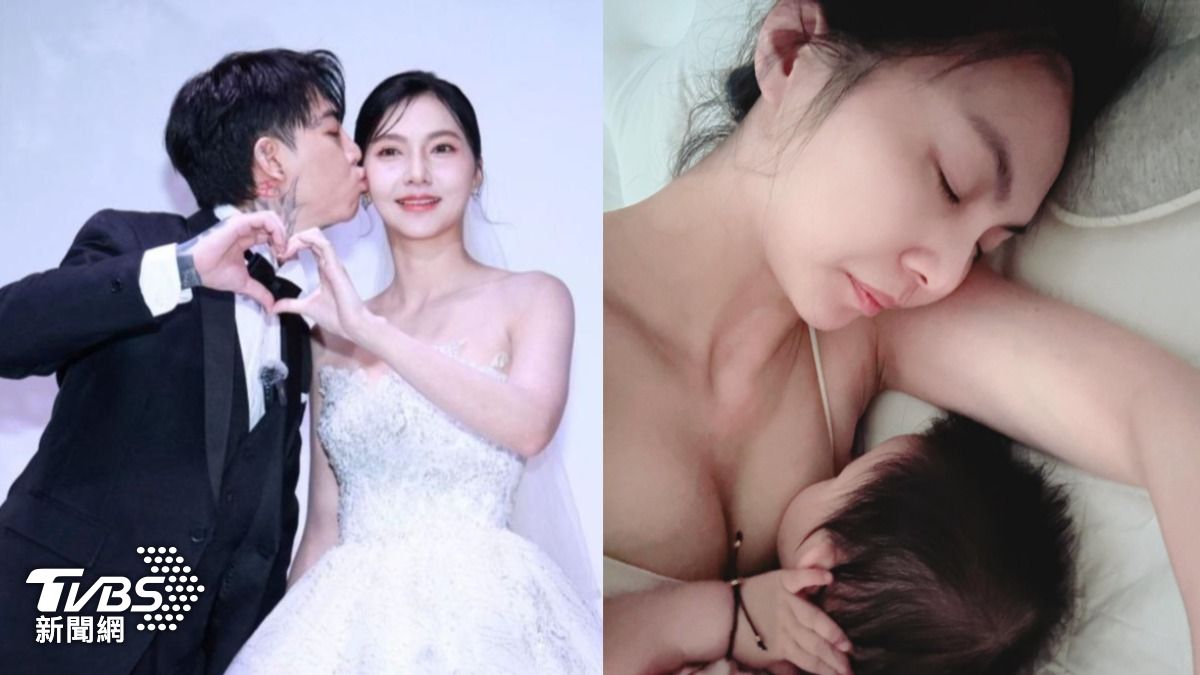 二寶媽好辛苦!謝和弦辣妻曬哺乳照 認很久沒穿內衣:寶寶隨抓隨吸