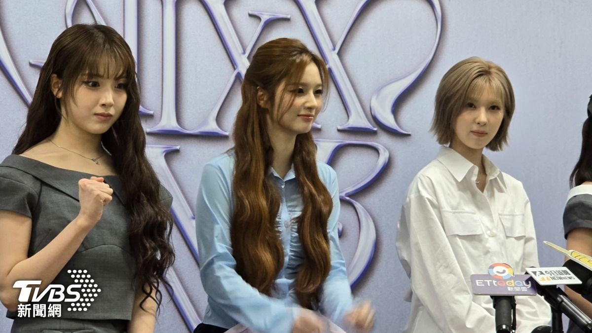 Bae(右起)、Sullyoon、Jiwoo。(圖/羅子欣攝)