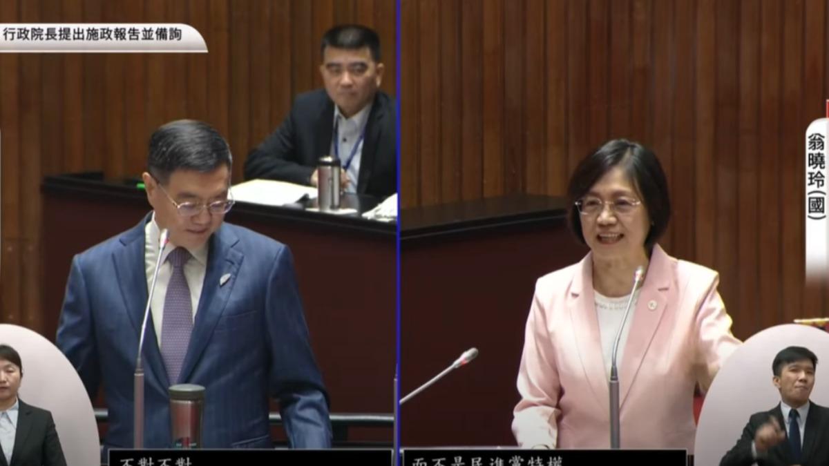 索戰時糧食資料惹議！翁曉玲直球問這句　卓榮泰冷回：不重要