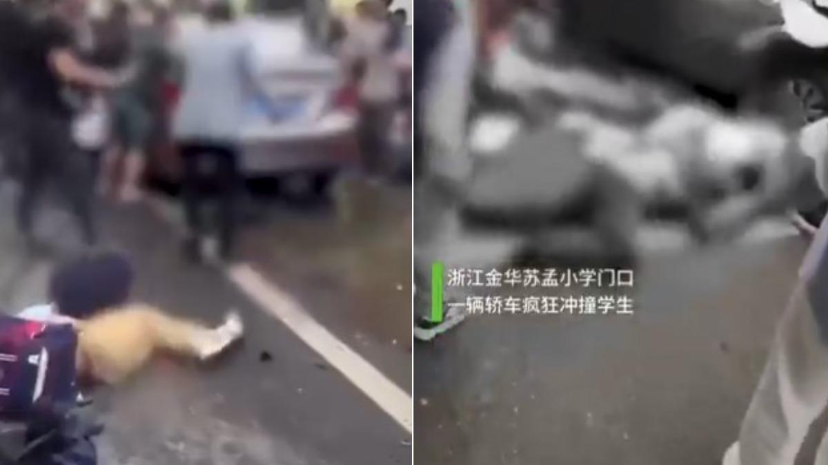 中國又傳無差別撞人!小學生「捲進底盤」哀嚎 滿地鮮血畫面曝