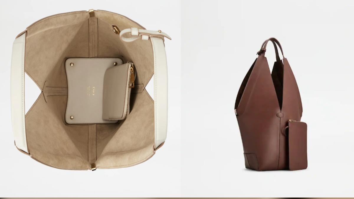 TOD’S包包:Di Bag Folio 皮革肩背包。(圖/翻攝自TOD’S官網)