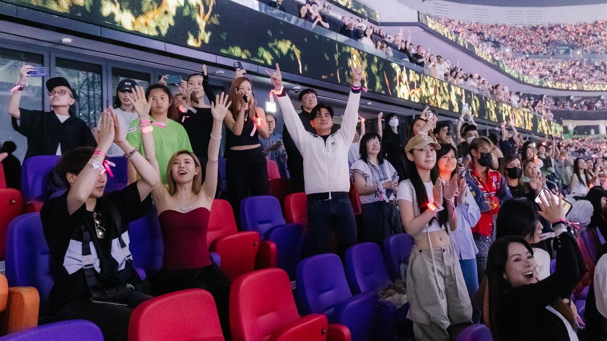 群星開心享受謝霆鋒的演唱會。(圖/英皇娛樂提供)