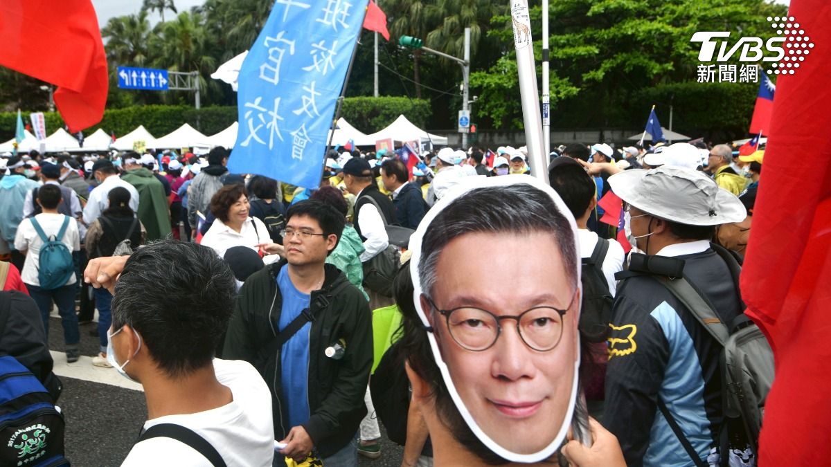 柯文哲支持者。(圖/胡瑞麒攝)
