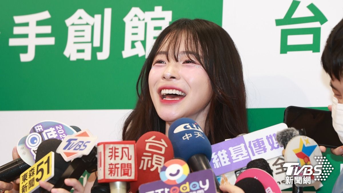 李多慧表情豐富。(圖/黃城碩攝)