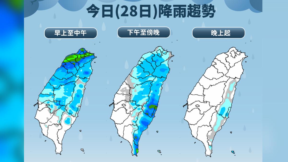 天氣／鋒面通過+東北季風北部易雨　週末微弱鋒面影響雨區曝