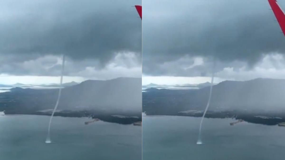 空中奇觀!普吉島上空現「龍吸水」機上乘客震撼目睹