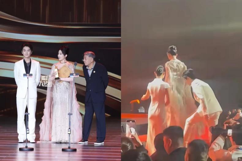 劉亦菲和陳曉的互動引發熱議。(圖/翻攝自小紅書@Iris)