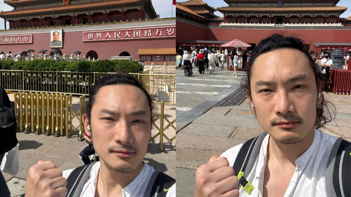 賴清德「戰獨裁去天安門」!他真衝現場抗議 怒握拳開罵了