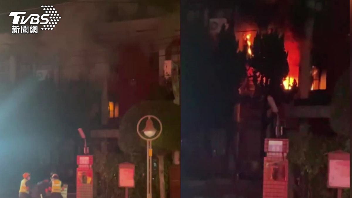 台中后里分駐所深夜起火 二樓器材室「竄火煙」4警急逃