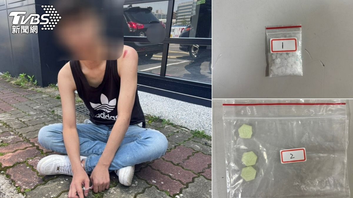 毒駕片／新北毒蟲路上「狂嚕機車」糗摔　臉上還留白色粉末被逮