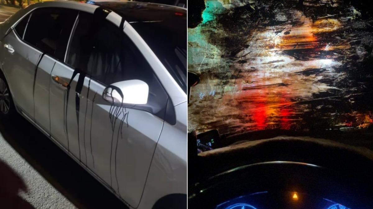 猛毒來過？萬華河堤驚現瀝青怪客　車沾滿「黑色黏稠液體」