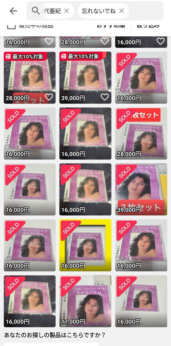 原價日幣3700元的「八代亞紀裸照精選輯」竟被喊價。(圖/翻攝自日網)