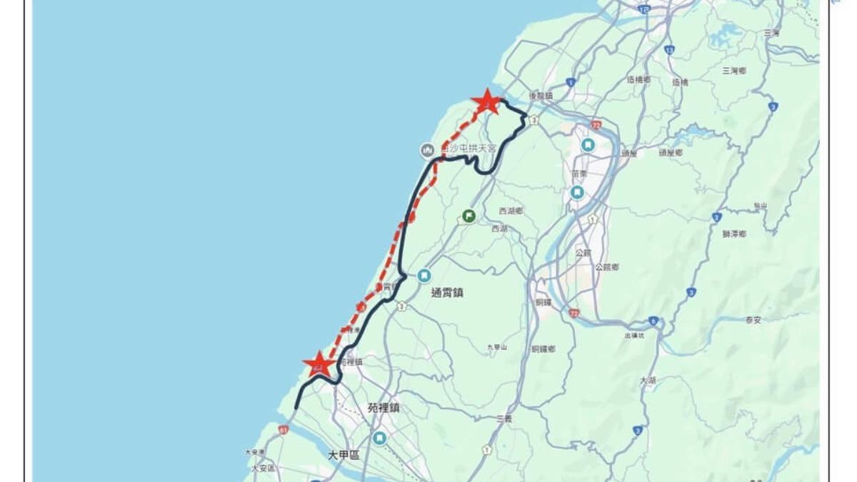 因白沙屯媽祖進香，西濱今部分路段在鑾轎啟程後封閉。（圖／公路局提供）