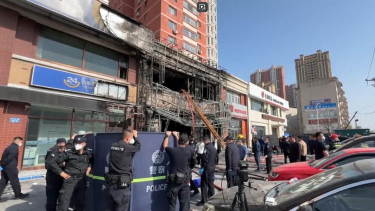 遼寧餐廳22死火災 初判電器故障 菸蒂燃燒 （圖／CCTV+）